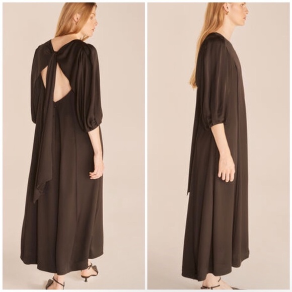 Rebecca Taylor open back satin like dress - Picture 2 of 3